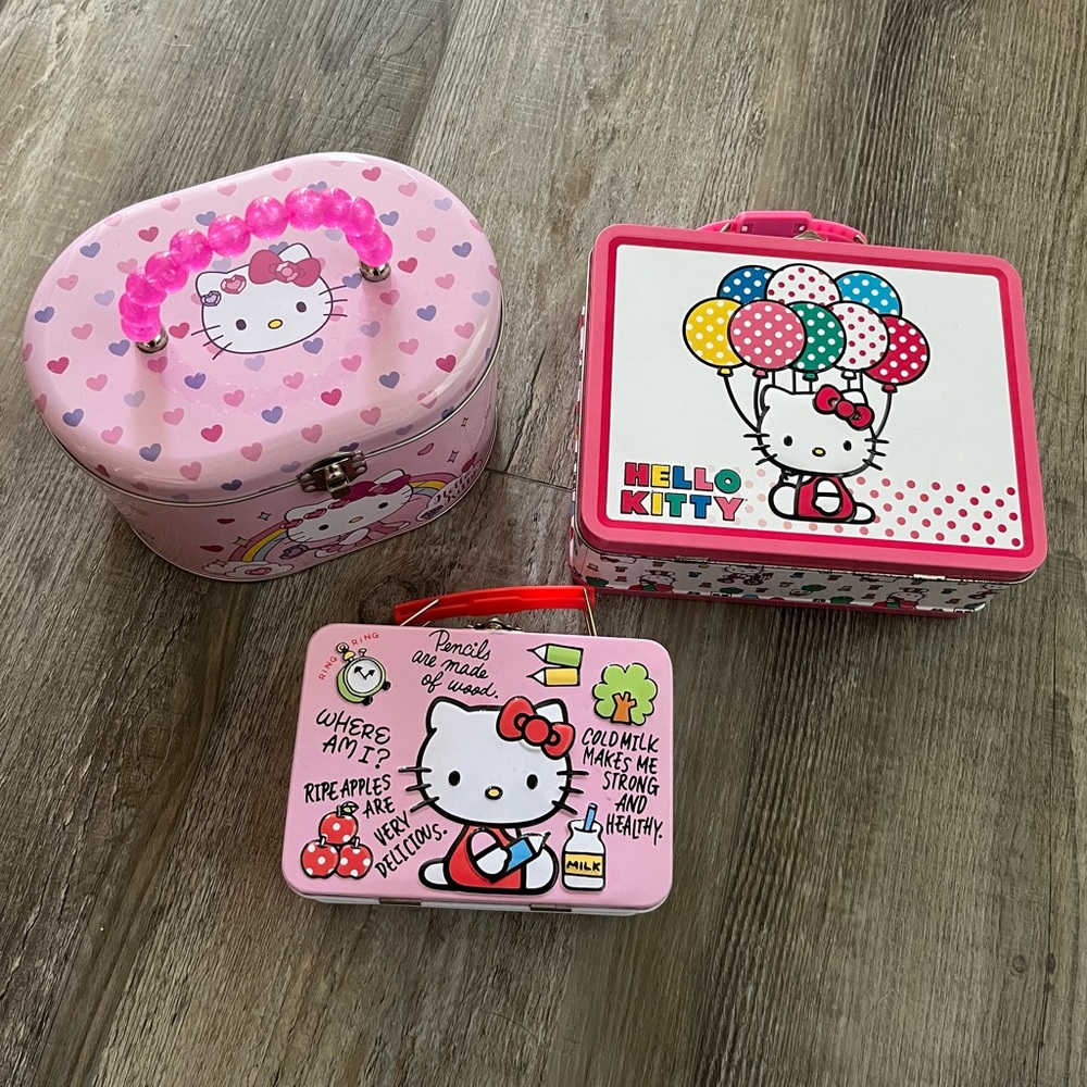 Hello Kitty y2k Sanrio tin box bundle